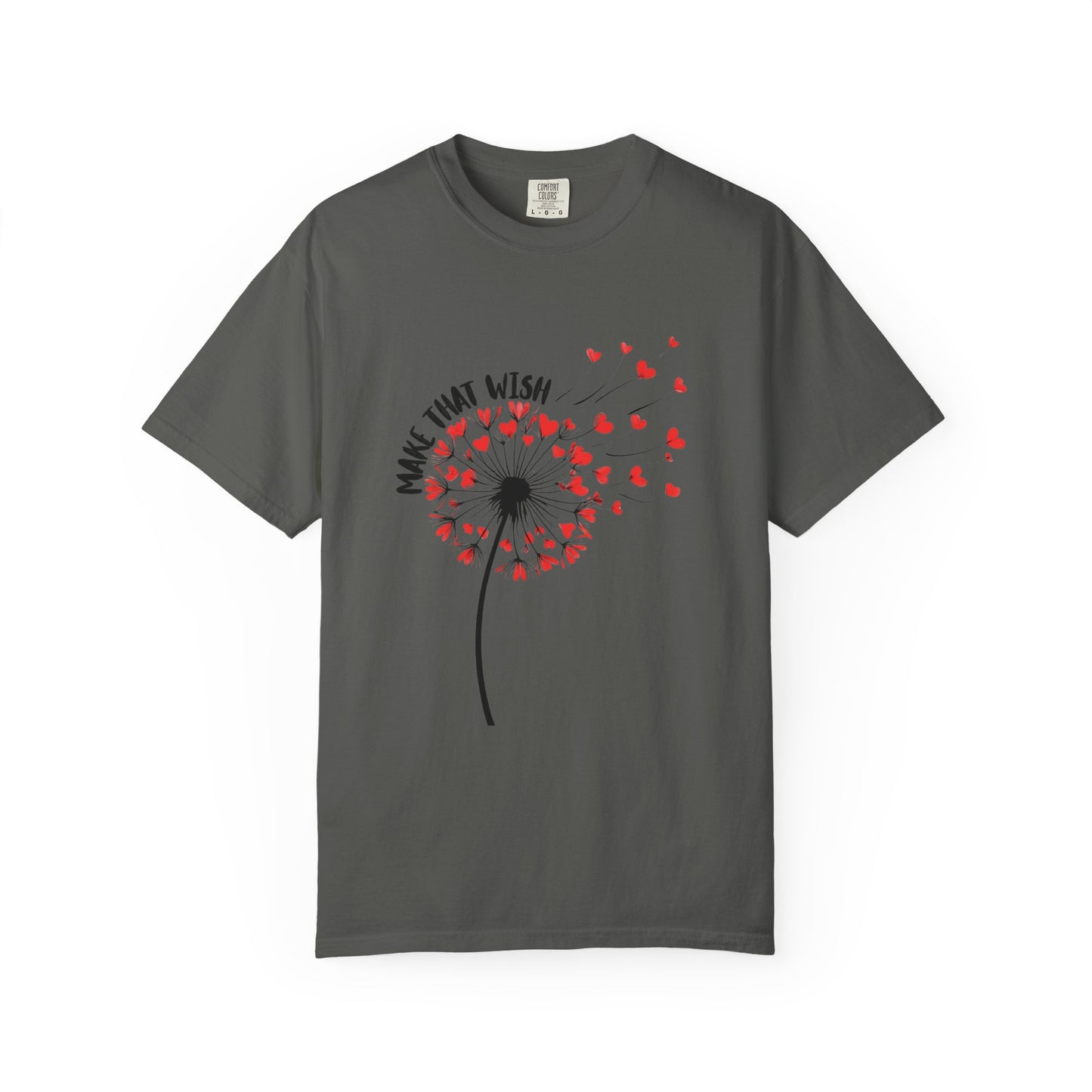 T-Shirt — 'Make That Wish' Dandelion Heart Graphic Tee - Fun Tee - New