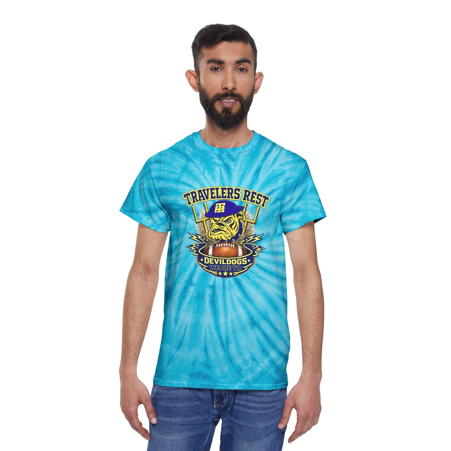 Travelers Rest Devildogs Yellow Cyclone Tie-Dye Tee TRHS