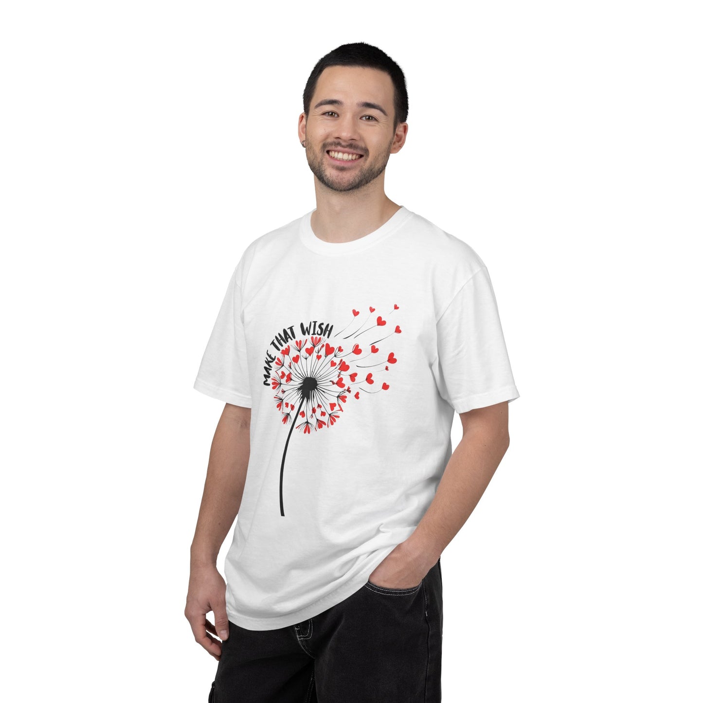 T-Shirt — 'Make That Wish' Dandelion Heart Graphic Tee - Fun Tee - New