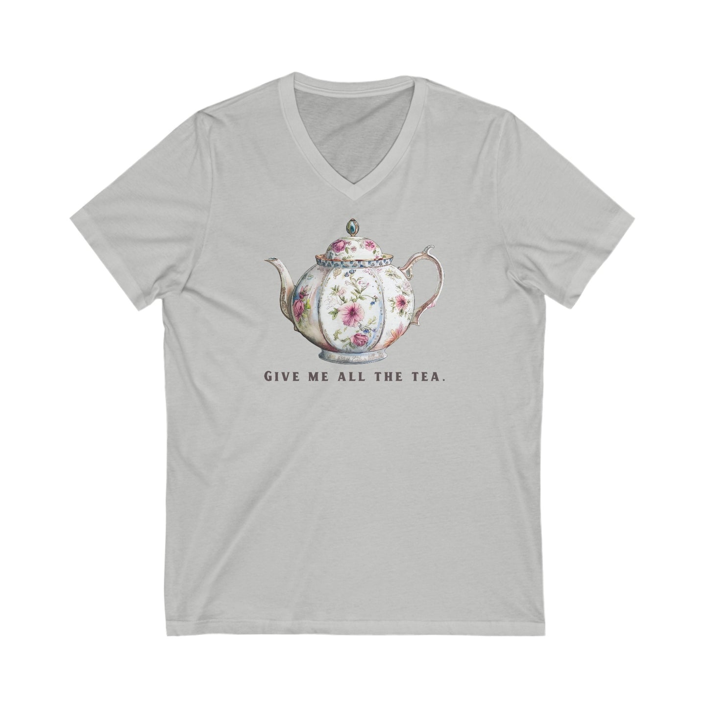 All The Tea Unisex Jersey Short Sleeve V-Neck Tee