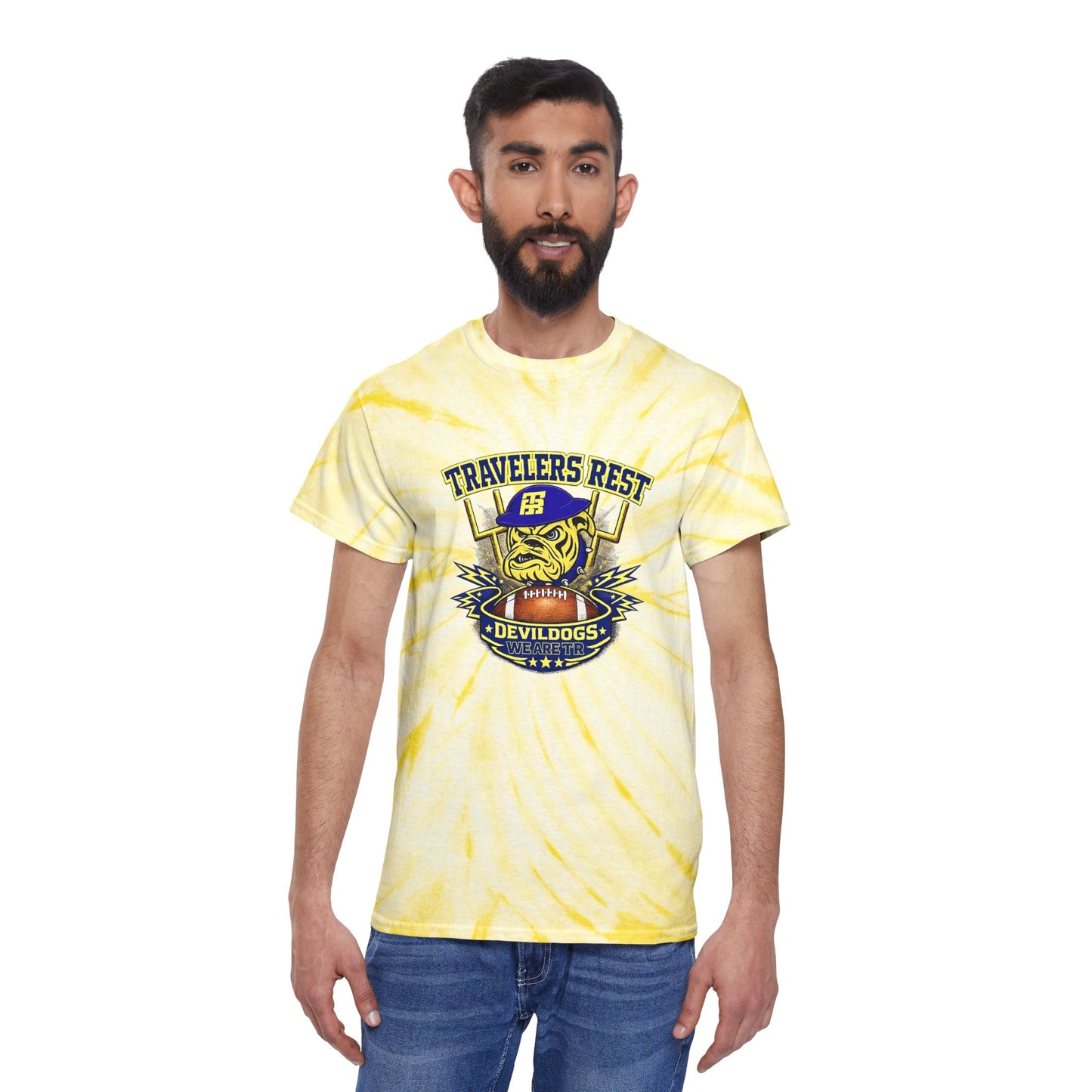 Travelers Rest Devildogs Yellow Cyclone Tie-Dye Tee TRHS