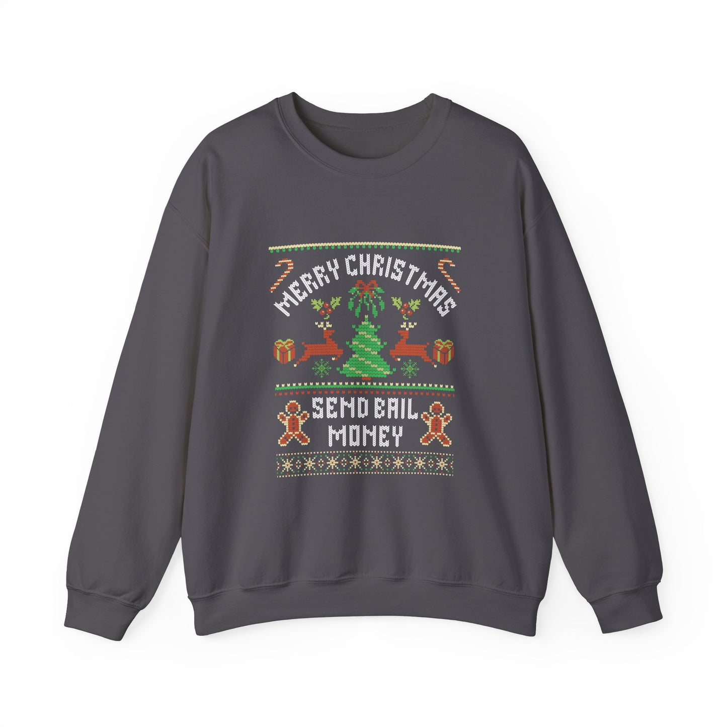 NEW Merry Christmas Send Bail Money Crewneck Sweatshirt | Funny Holiday Sweatshirt