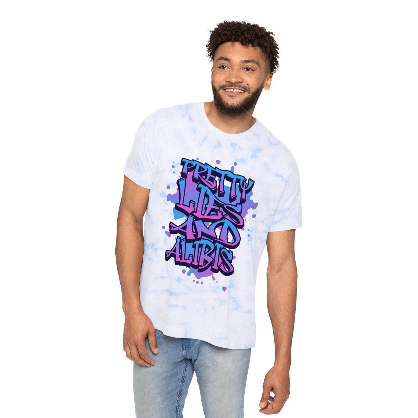 Pretty Lies Retro Unisex FWD Fashion Tie-Dyed T-Shirt