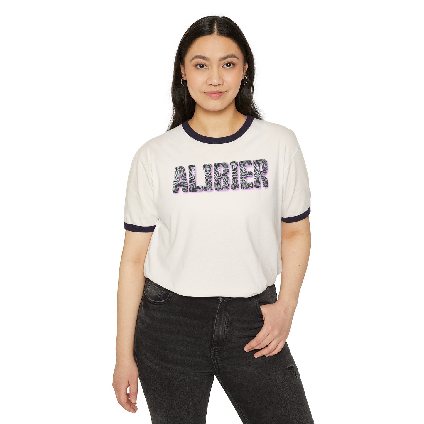 Alibier Fingerprint Unisex Cotton Ringer T-Shirt