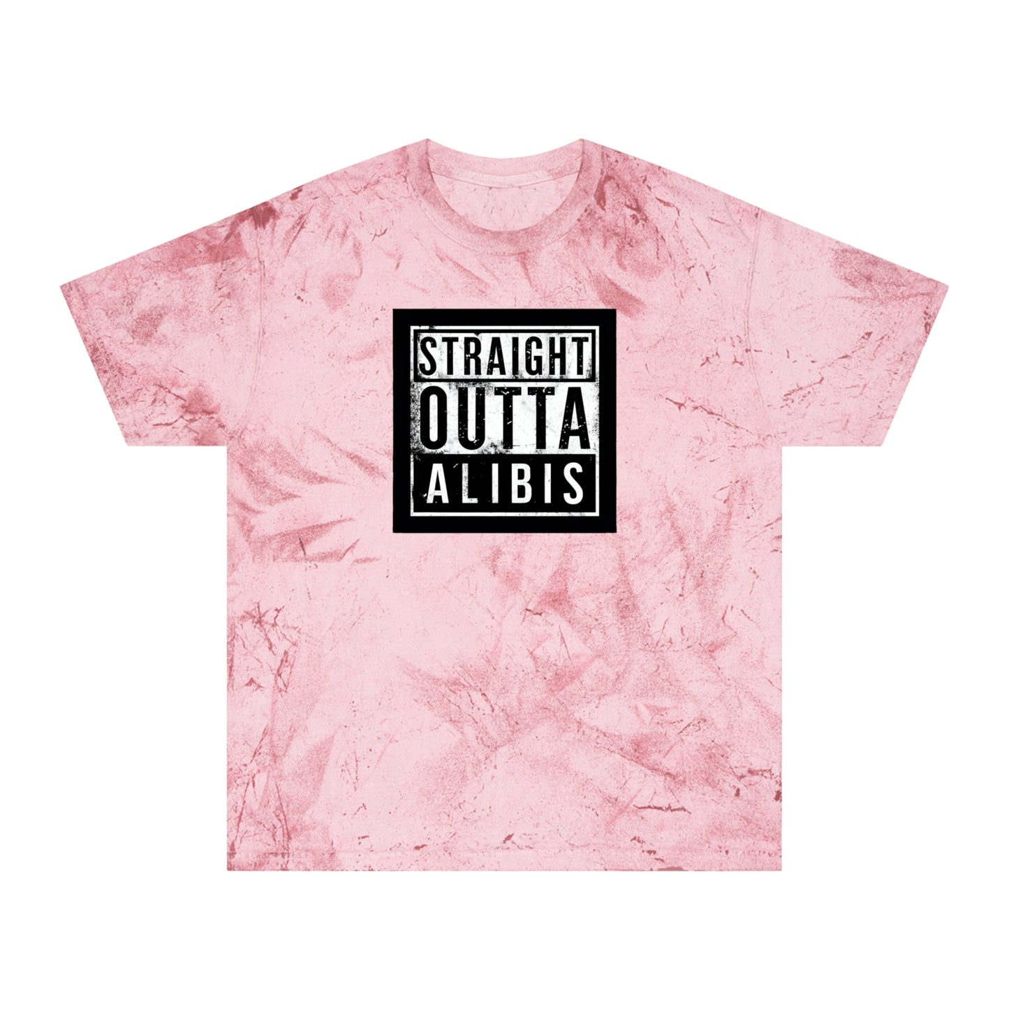 NEW! Retro Straight Outta Alibis Unisex Color Blast T-Shirt – Stylish & Fun Casual Wear