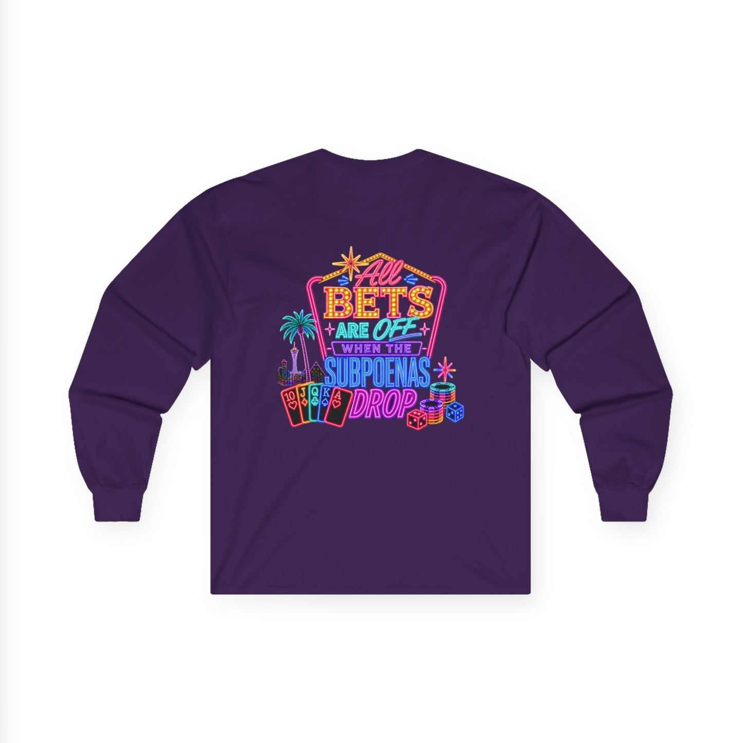 Retro Vegas Crewneck Long Sleeve Tee – "All Bets Are Off" Crime Con 26'