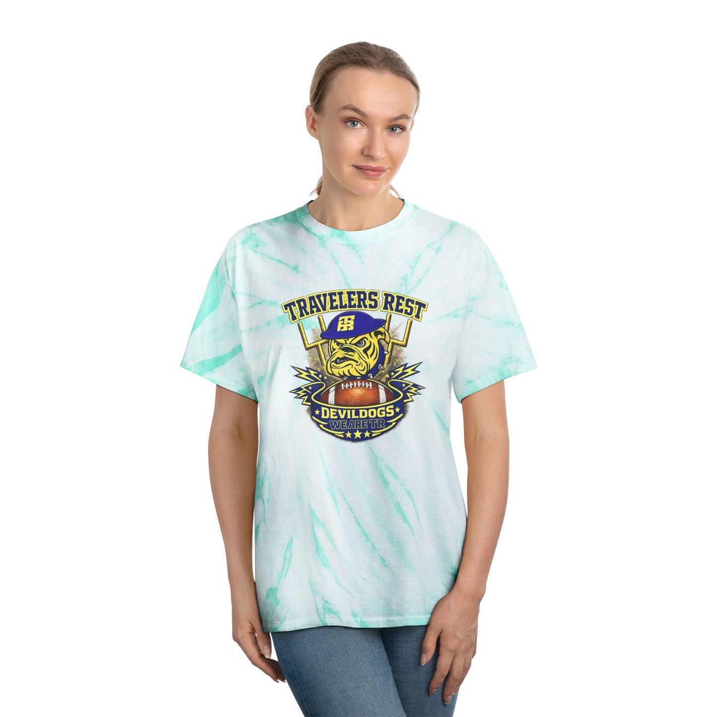Travelers Rest Devildogs Yellow Cyclone Tie-Dye Tee TRHS