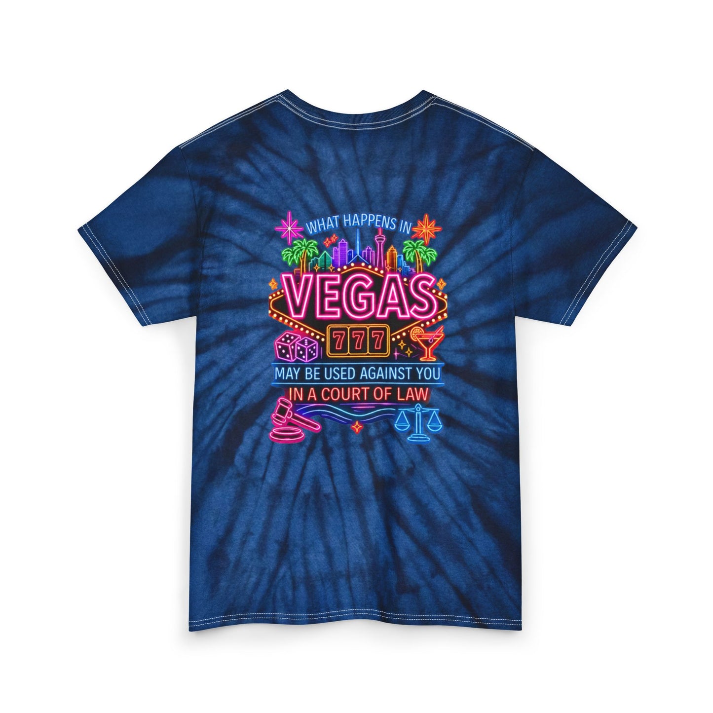 Tie Dye Tee — "Pretty Lies and Alibis" Crime Con 26' Vegas (Design 2)