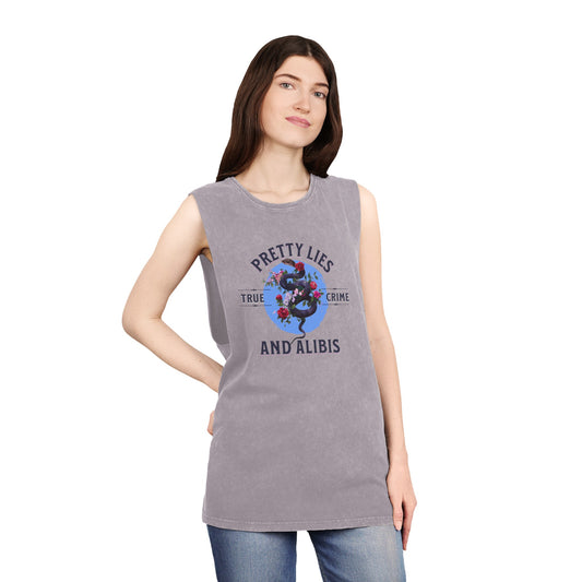 Pretty Lies Unisex Stonewash Tank Top