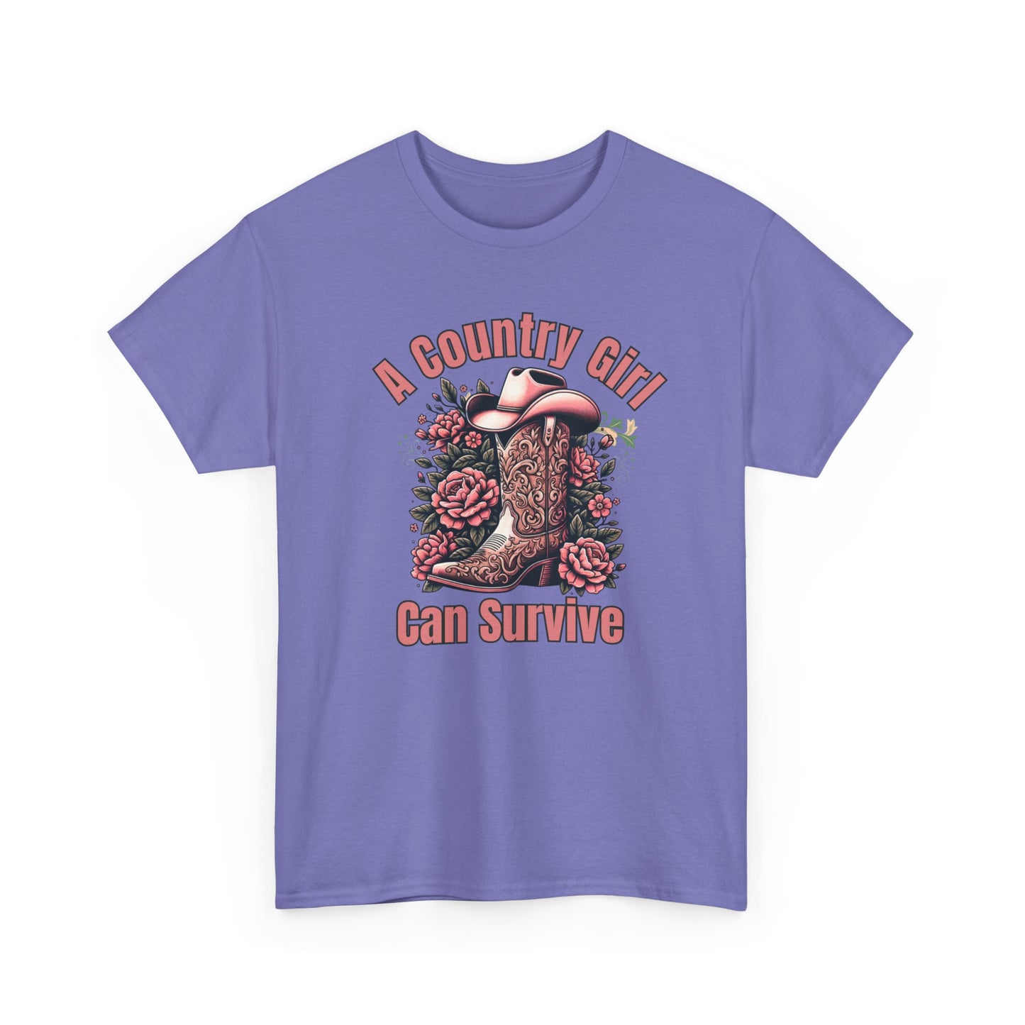 A Country Girl Can Survive Tee, Unisex Heavy Cotton - NEW 2025