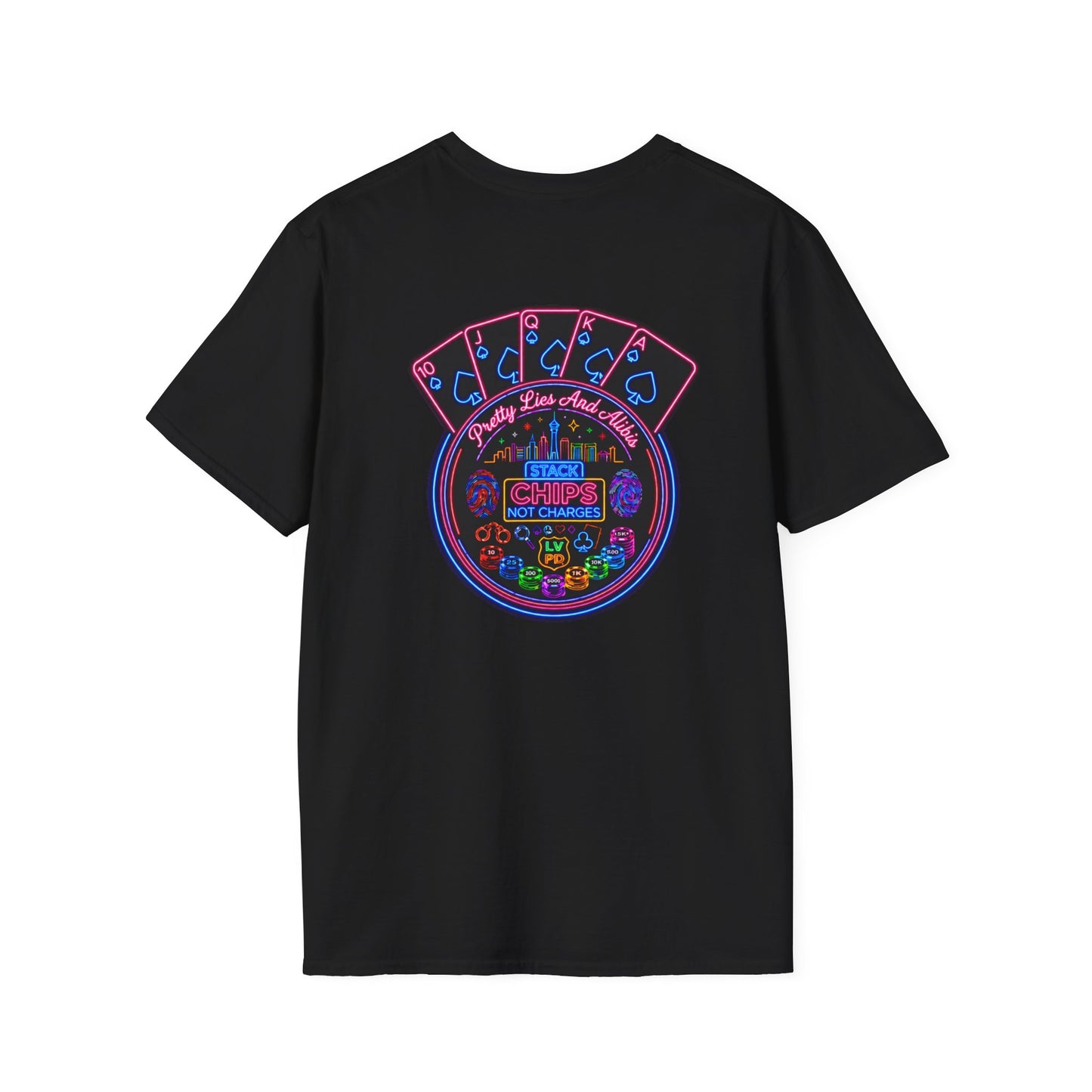 Crew T-Shirt — "Stack Chips Not Charges" Crime Con 26'