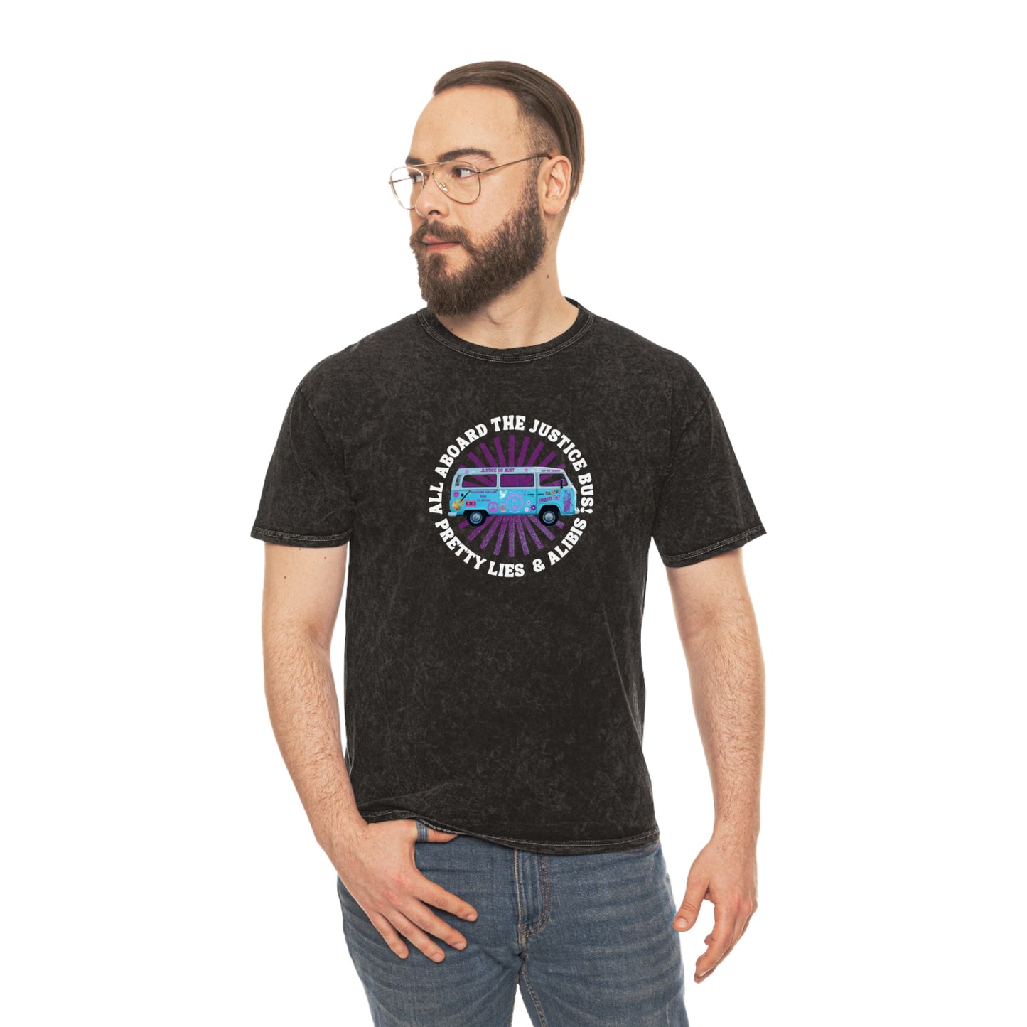 Justice Bus Unisex Mineral Wash T-Shirt