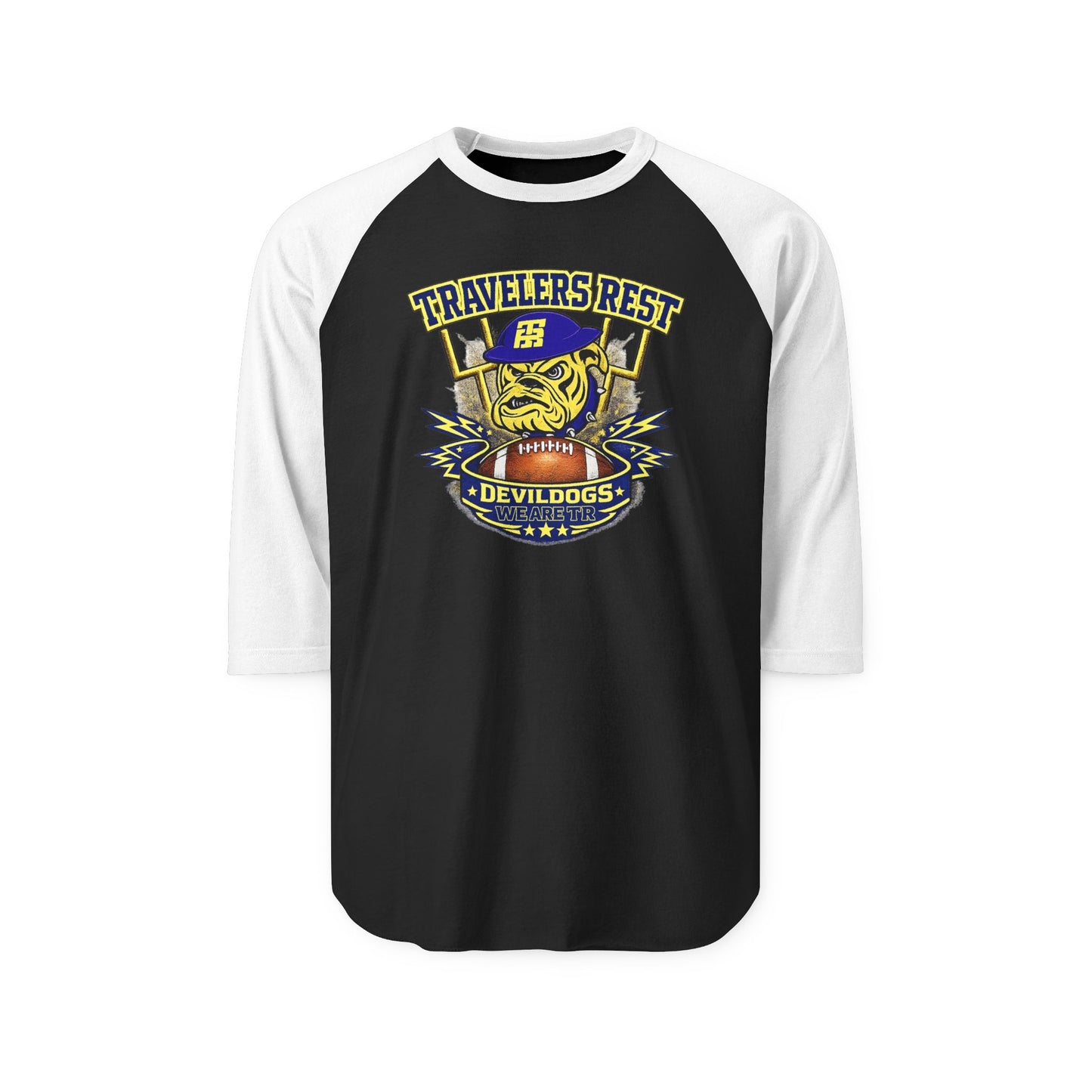 Travelers Rest Devildogs Baseball Raglan Shirt trhs