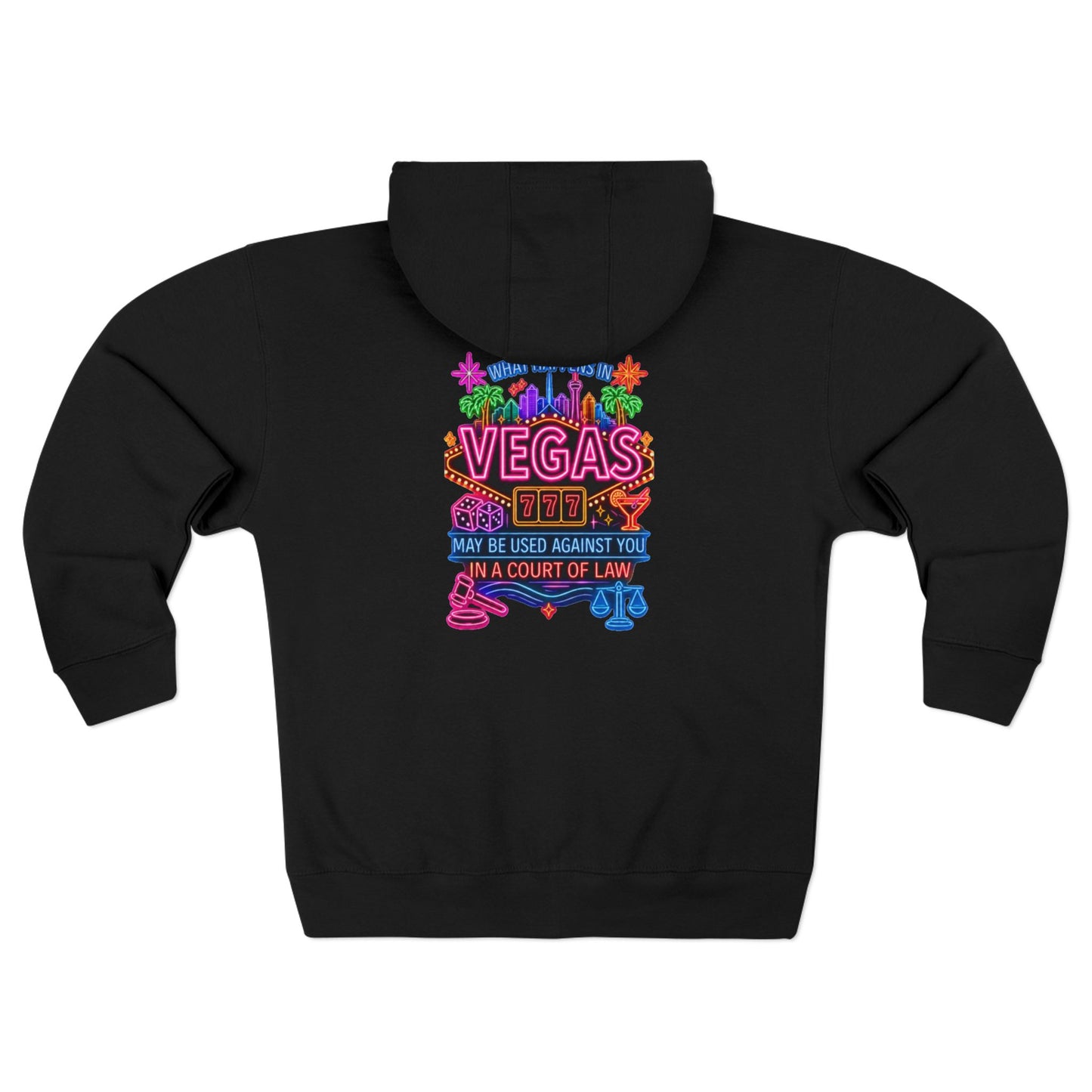 Vegas Zip Hoodie — "What Happens in Vegas" Crime Con 26' (For y'all who freeze)
