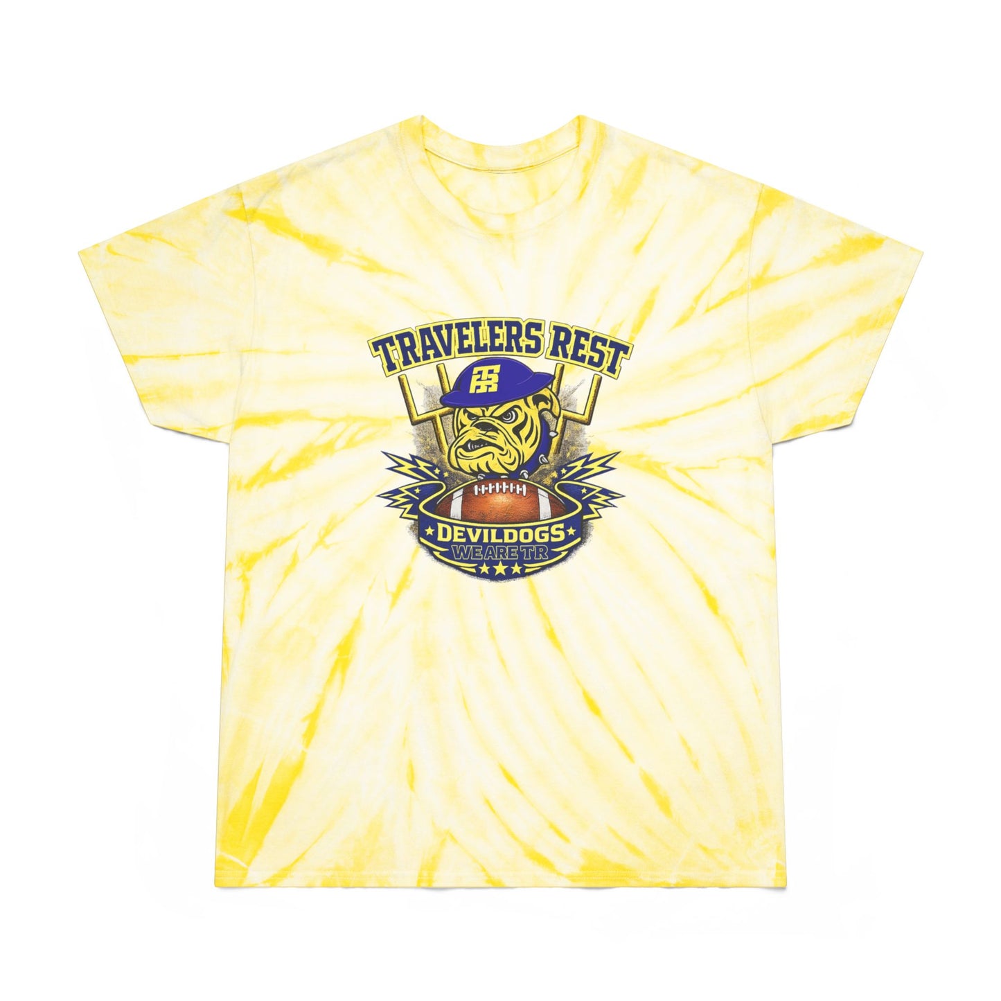 Travelers Rest Devildogs Yellow Cyclone Tie-Dye Tee TRHS