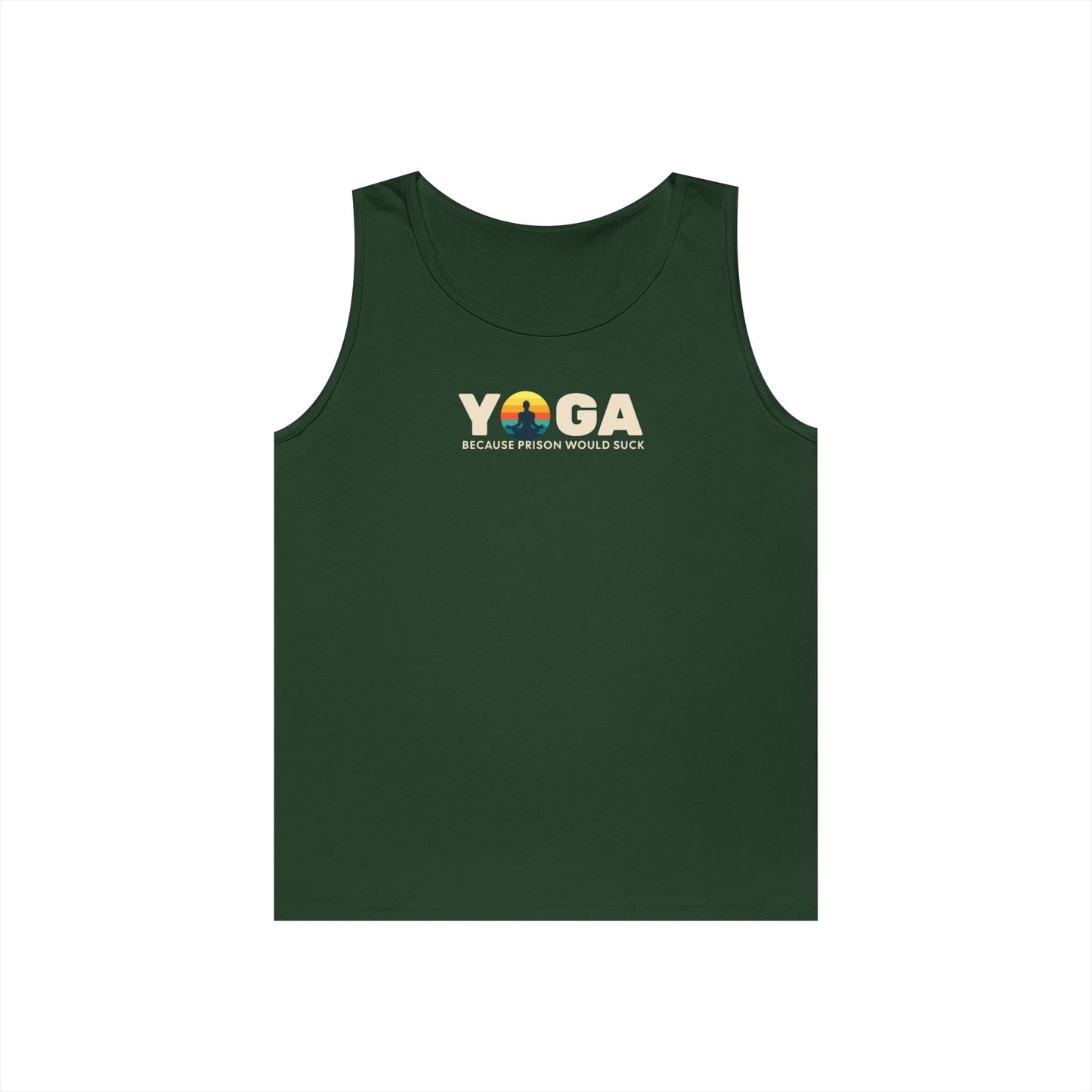Yoga Because Prison Would Suck Unisex Heavy Cotton Tank Top
