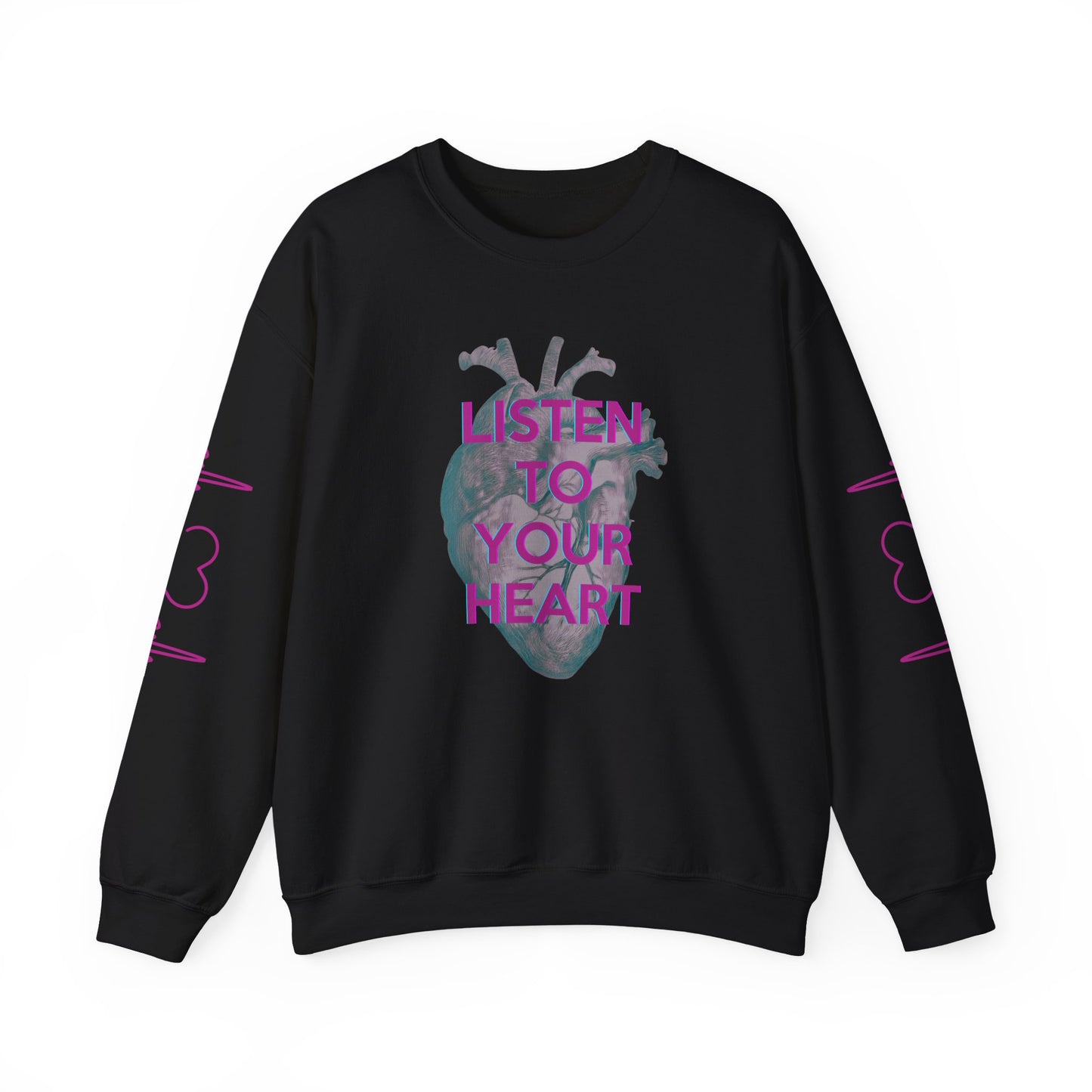 NEW Listen To Your Heart Unisex Heavy Blend™ Crewneck Sweatshirt