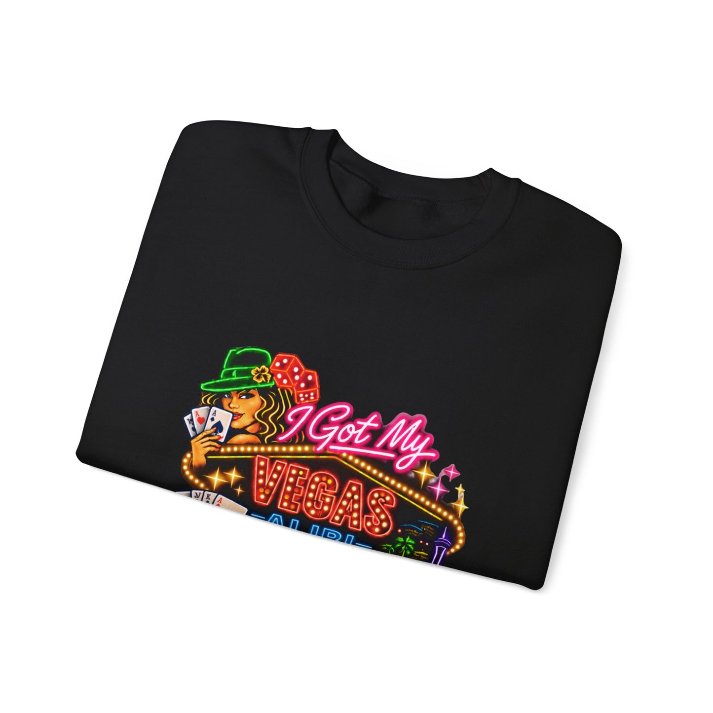 Crewneck Sweatshirt — "I Got My Vegas Alibi" (No Logo)