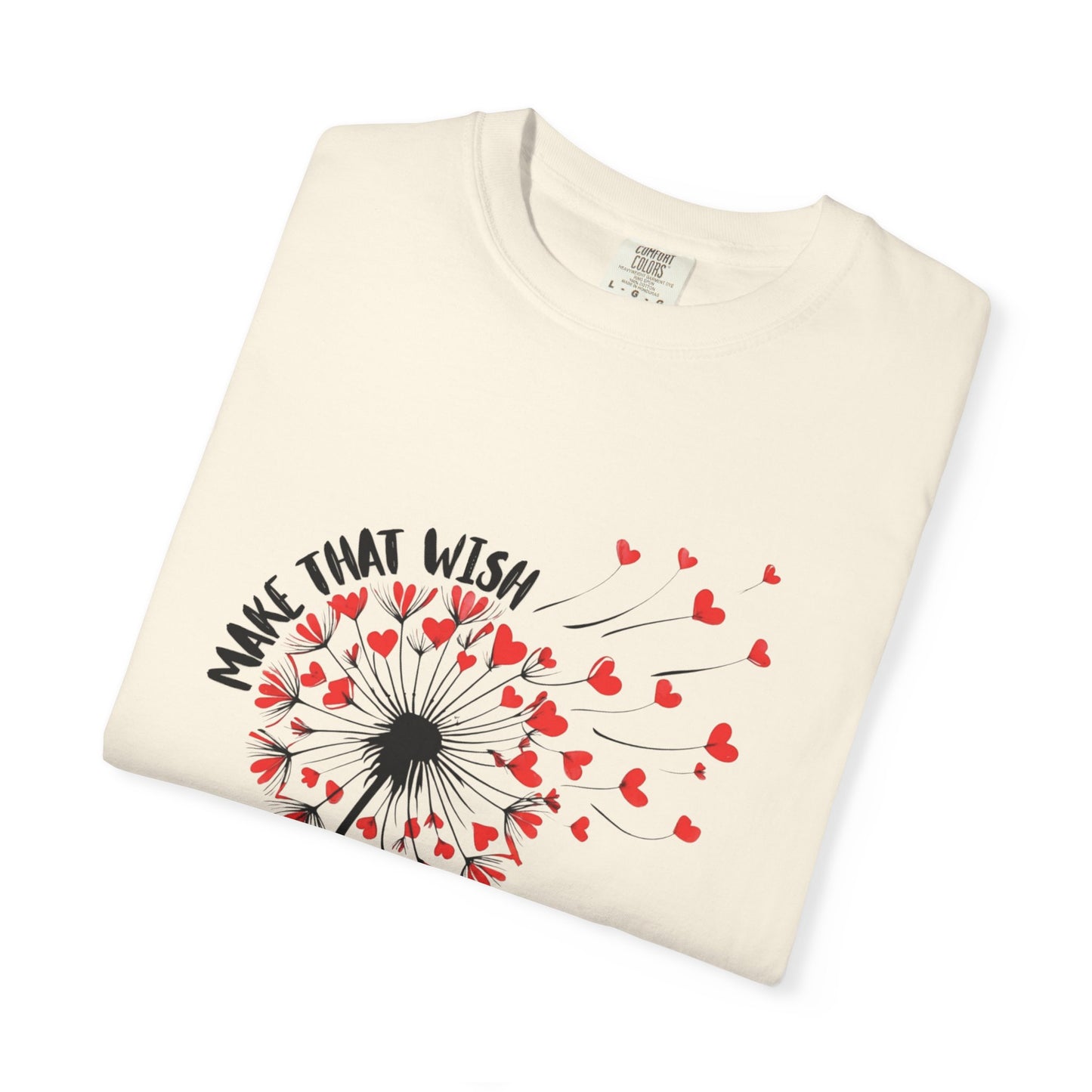 T-Shirt — 'Make That Wish' Dandelion Heart Graphic Tee - Fun Tee - New