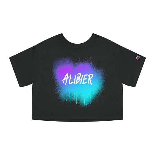 Alibier Spray Paint Champion Women's Heritage Cropped T-Shirt