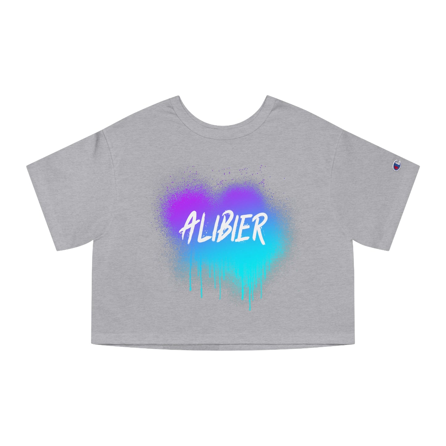 Alibier Spray Paint Champion Women's Heritage Cropped T-Shirt