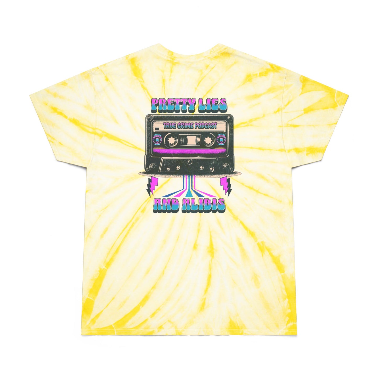 Retro Tie-Dye Tee – Pretty Lies & Alibis Cassette Tape NEW 2025