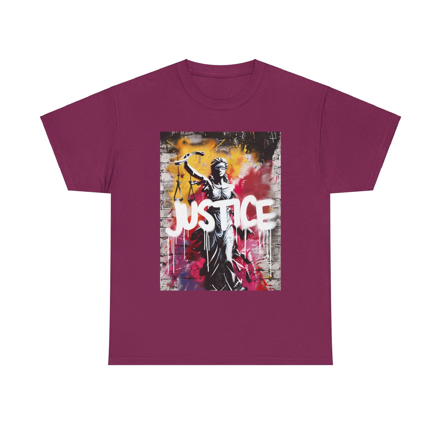 NEW! Justice Graphic Unisex Heavy Cotton Tee - Bold Statement Shirt