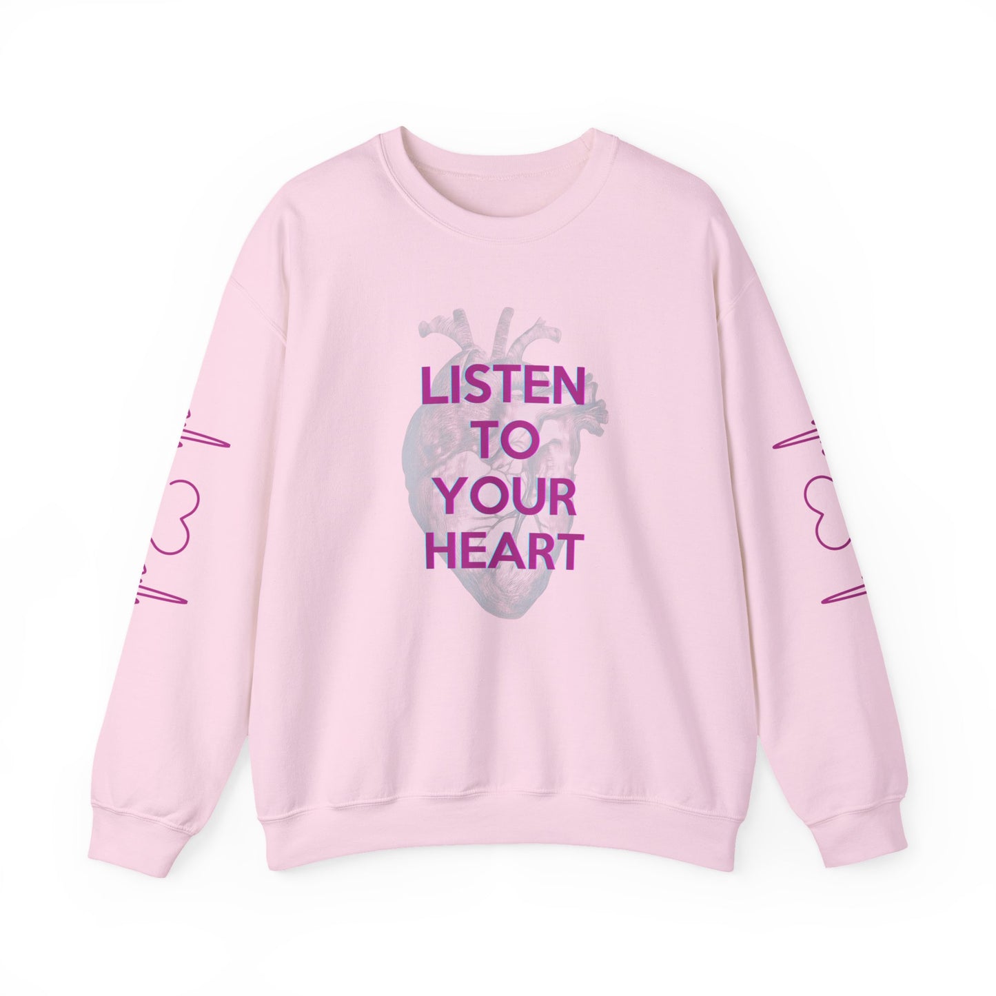 NEW Listen To Your Heart Unisex Heavy Blend™ Crewneck Sweatshirt