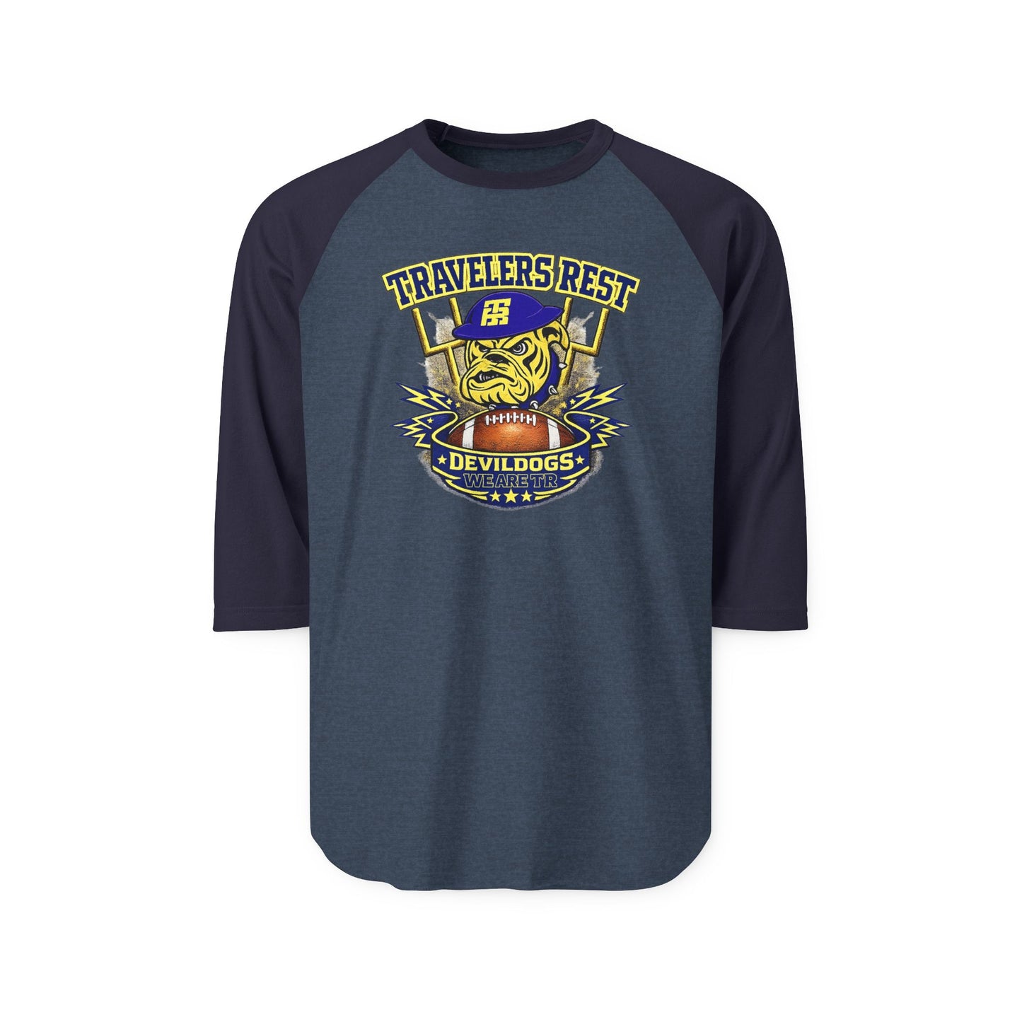 Travelers Rest Devildogs Baseball Raglan Shirt trhs