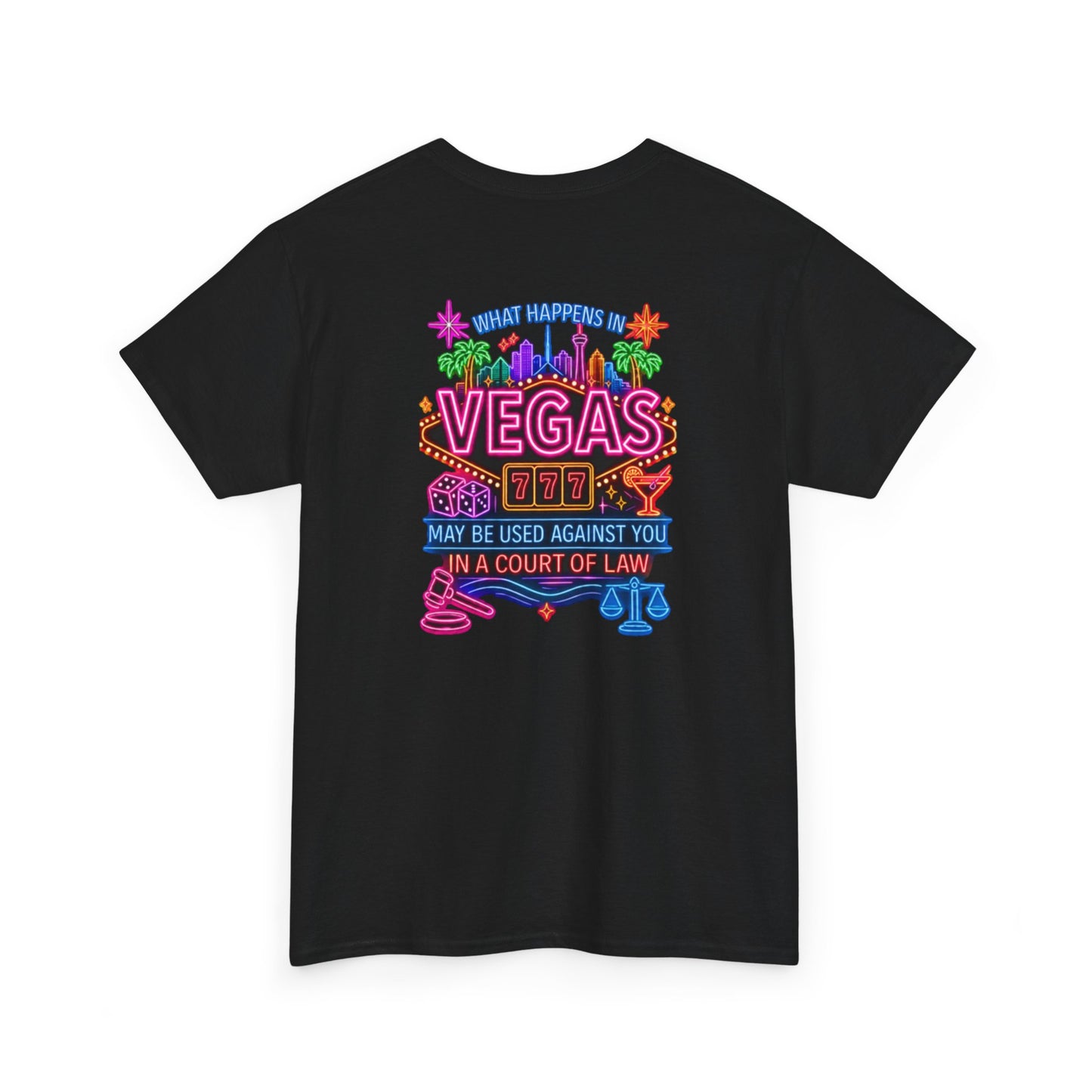 What Happens In Vegas Neon Graphic Tee  Crime Con 26'