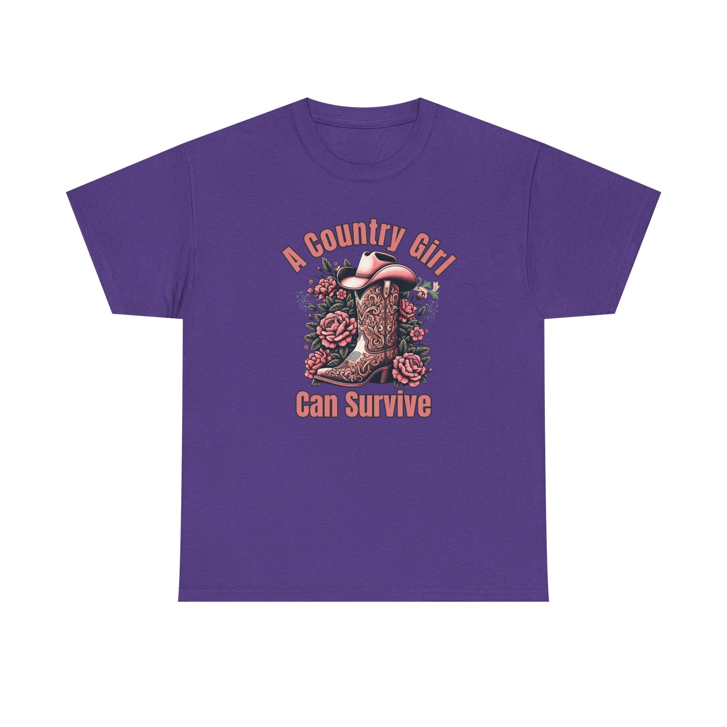 A Country Girl Can Survive Tee, Unisex Heavy Cotton - NEW 2025