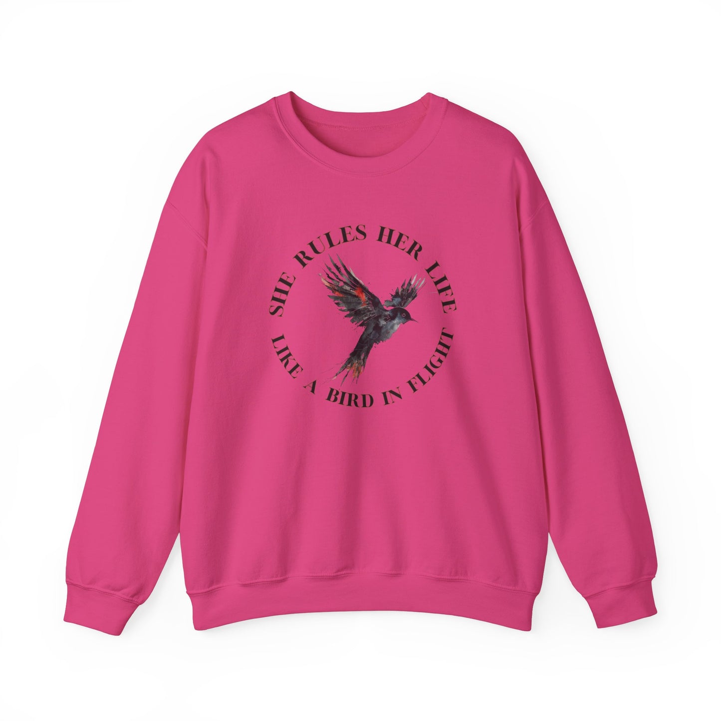 Lyrics Empowering Women's Crewneck Sweatshirt - 'She Rules Her Life'