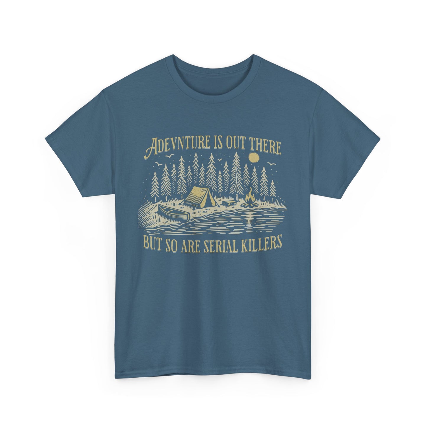 Adventure Is Out There Unisex Heavy Cotton Tee - Funny Outdoor Shirt