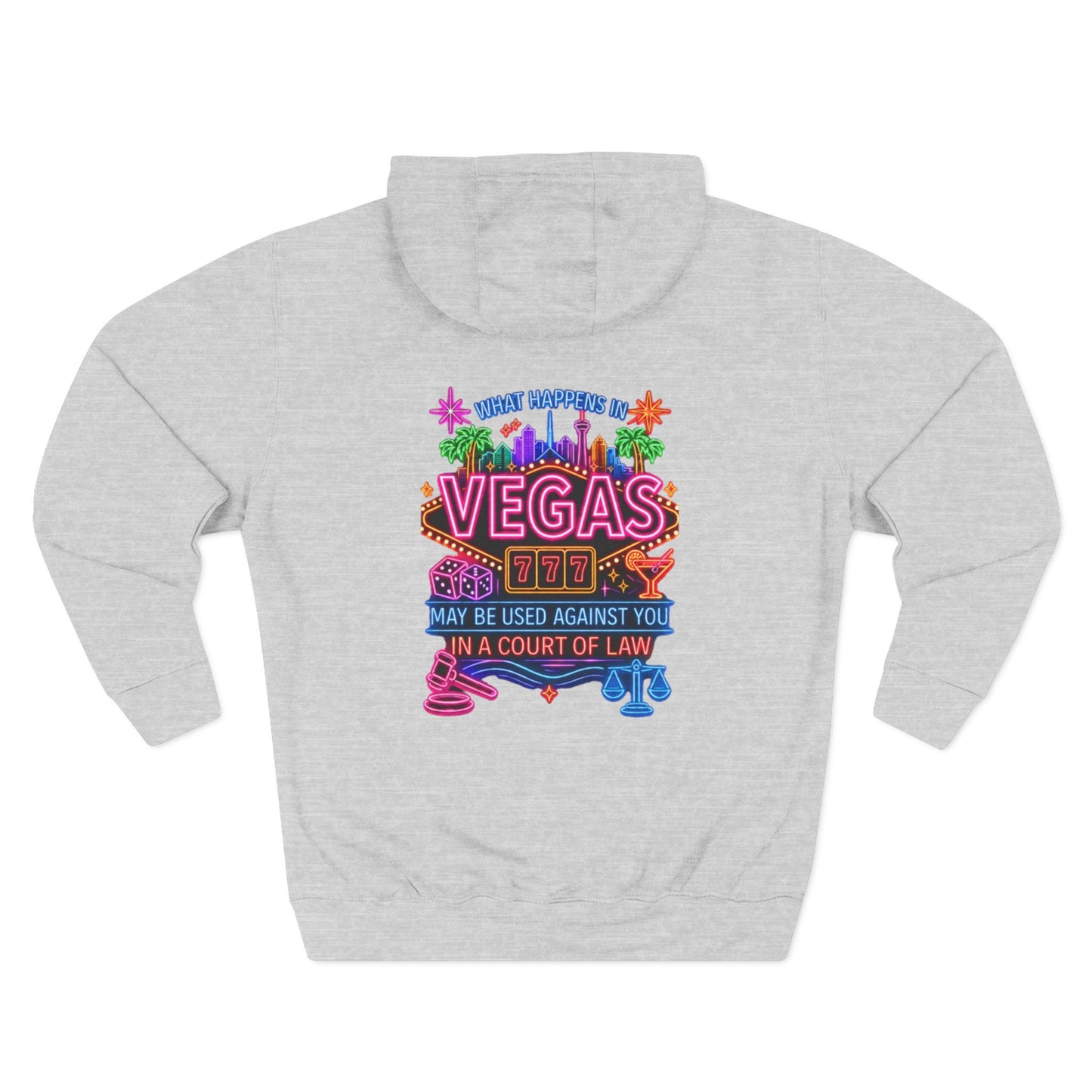 Retro Vegas Neon Hoodie — "What Happens In Vegas" (Design 2) Crime Con 26'