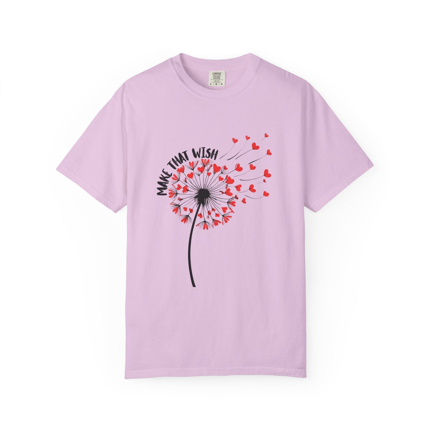 T-Shirt — 'Make That Wish' Dandelion Heart Graphic Tee - Fun Tee - New