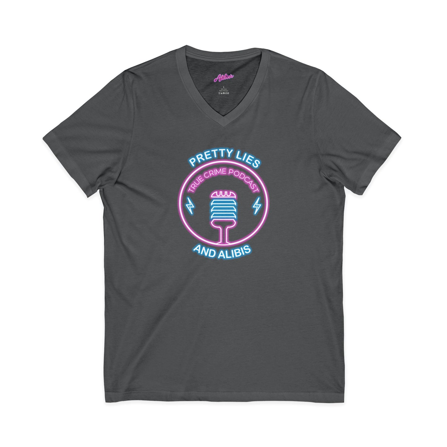 V-Neck Tee – "What Happens In Vegas" Crime Con 26' (Design 2)