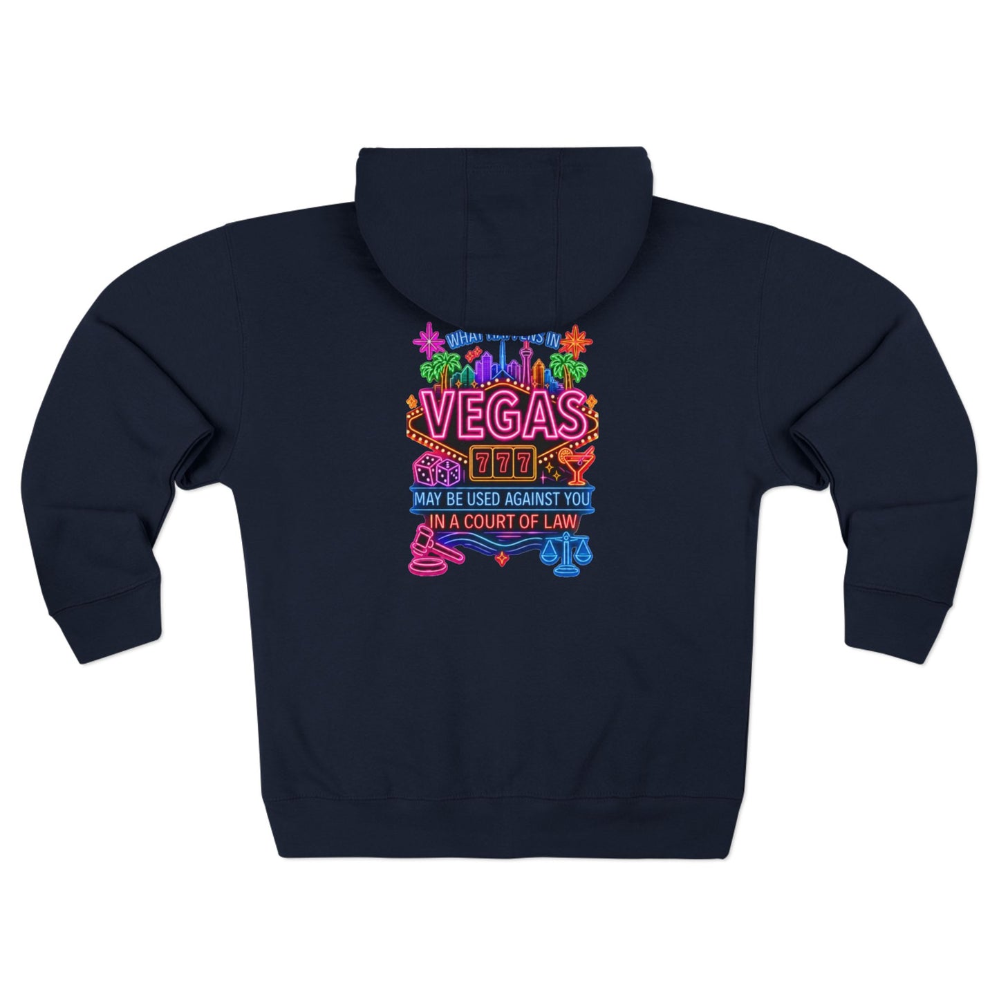 Vegas Zip Hoodie — "What Happens in Vegas" Crime Con 26' (For y'all who freeze)
