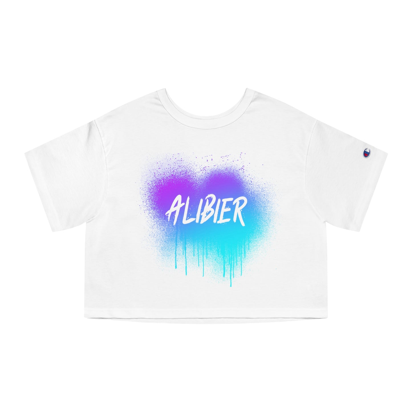 Alibier Spray Paint Champion Women's Heritage Cropped T-Shirt