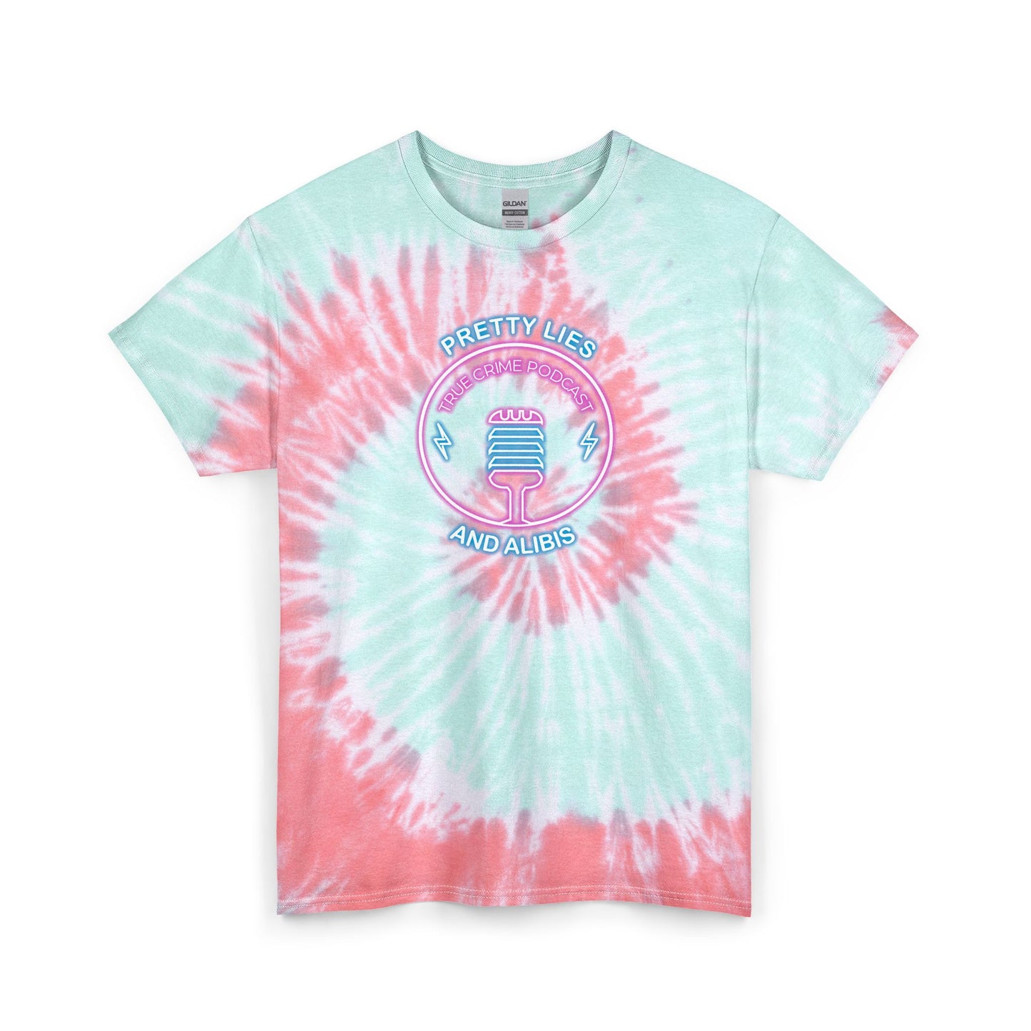 Tie Dye Tee — "Pretty Lies and Alibis" Crime Con 26' Vegas (Design 2)