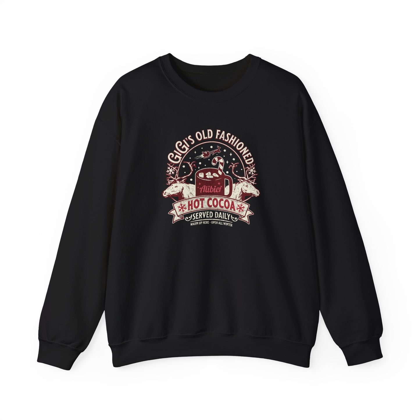 Christmas Cozy Hot Cocoa Crewneck Sweatshirt - Perfect for Winter Celebrations