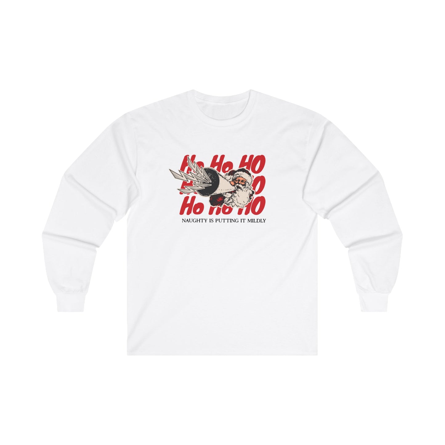 NEW Christmas Naughty List Long Sleeve Tee - Fun Holiday Apparel for Everyone