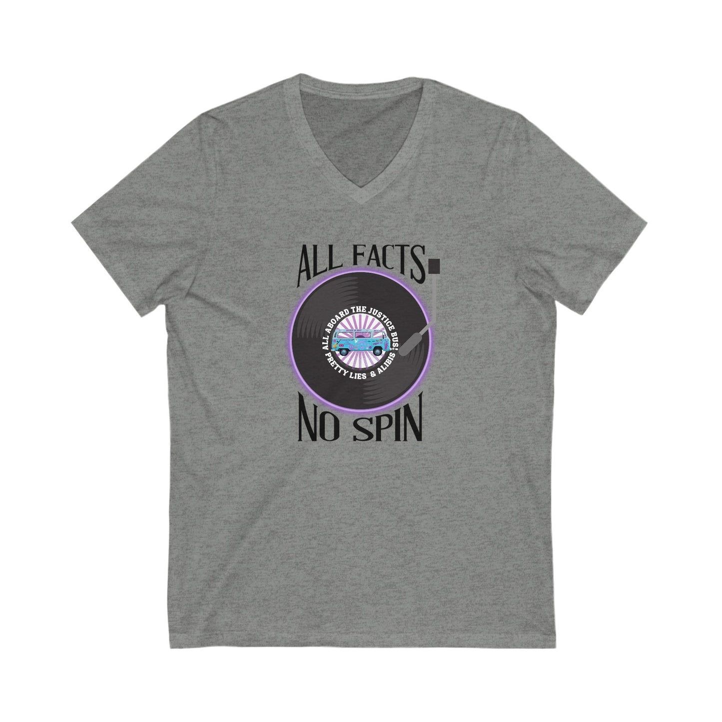 All Facts No Spin Unisex Jersey Short Sleeve V-Neck Tee