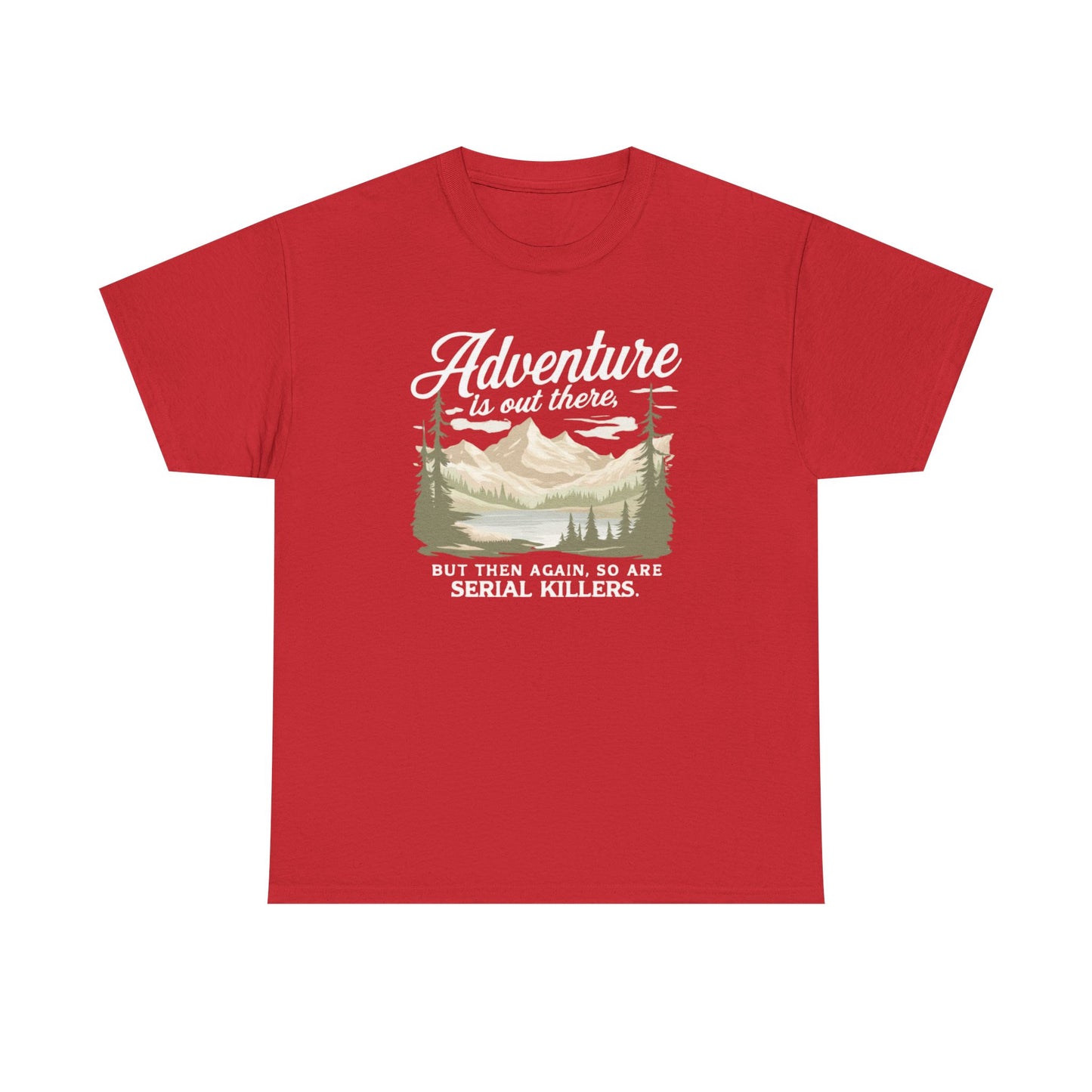 Adventure Is Out There Tee — Retro Mountain Camping Graphic T‑Shirt
