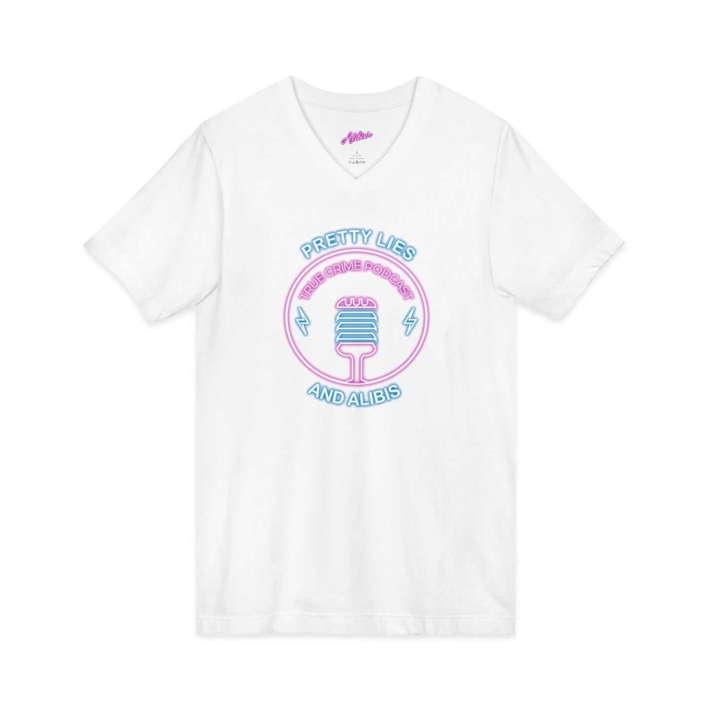 V-Neck Tee – "What Happens In Vegas" Crime Con 26' (Design 2)