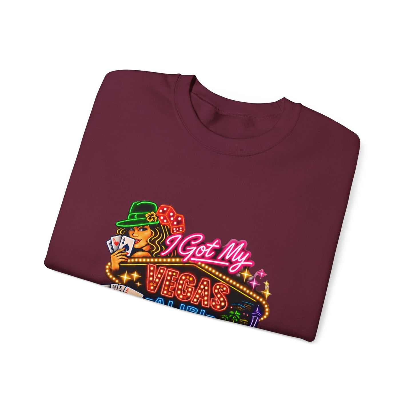 Crewneck Sweatshirt — "I Got My Vegas Alibi" (No Logo)