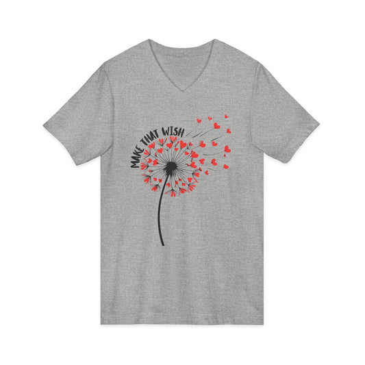 Make That Wish Dandelion V-Neck Tee - NEW Fun Tee