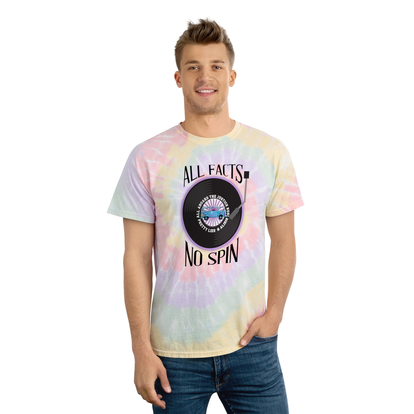 All Facts No Spin Tie-Dye Tee, Spiral