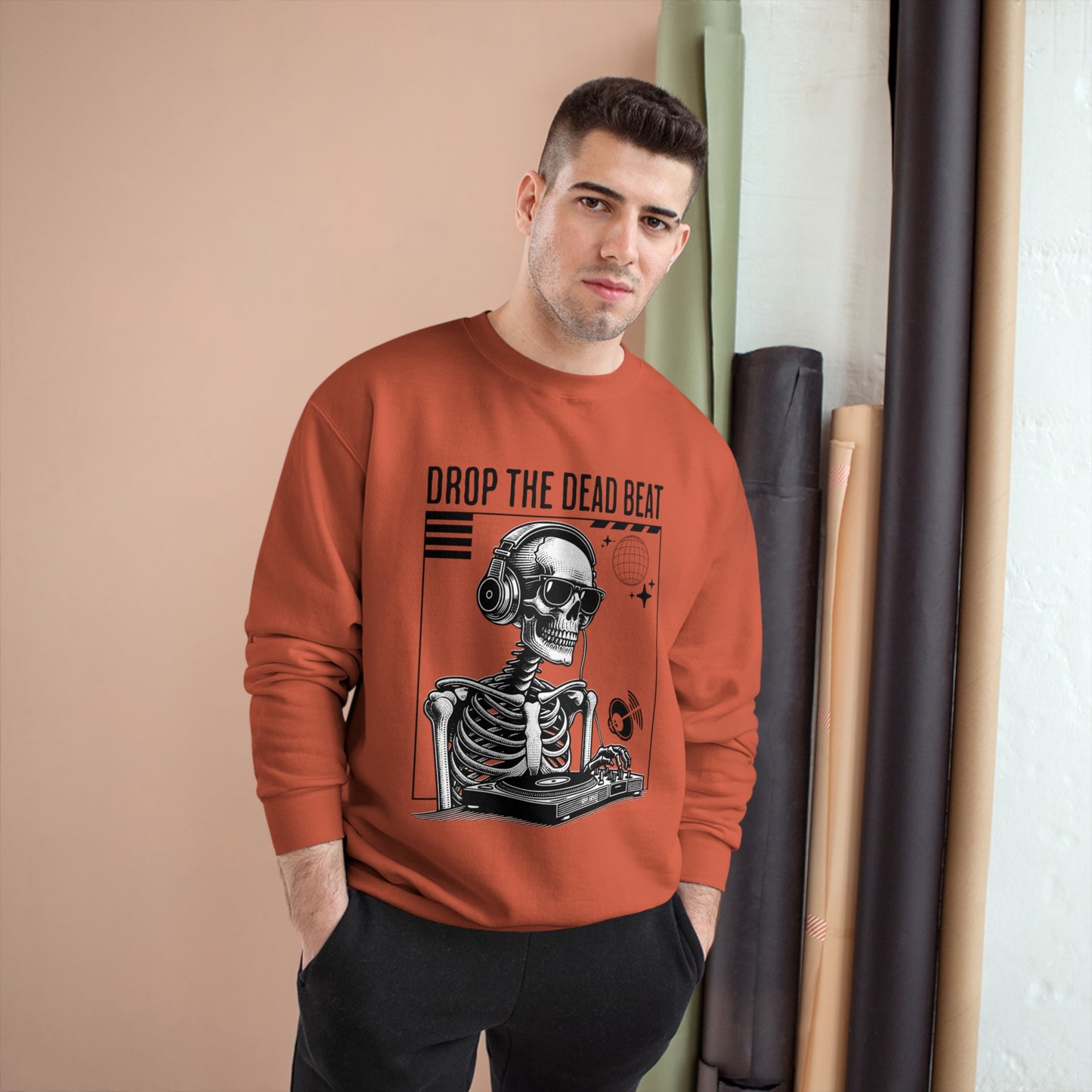 Halloween Drop The Dead Beat Champion Sweatshirt