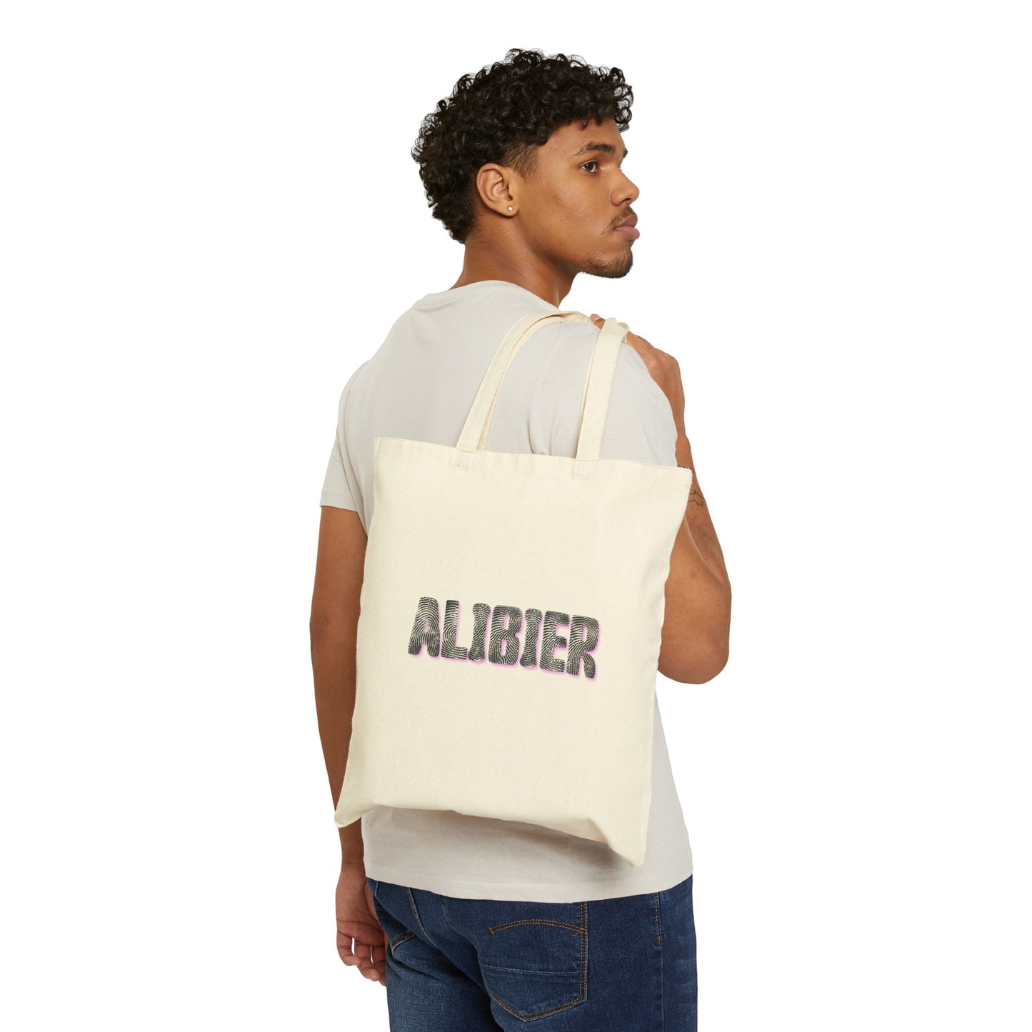 Alibier Fingerprint Cotton Canvas Tote Bag