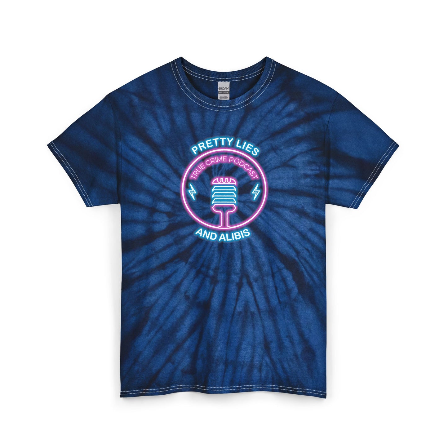 Tie Dye Tee — "Pretty Lies and Alibis" Crime Con 26' Vegas (Design 2)